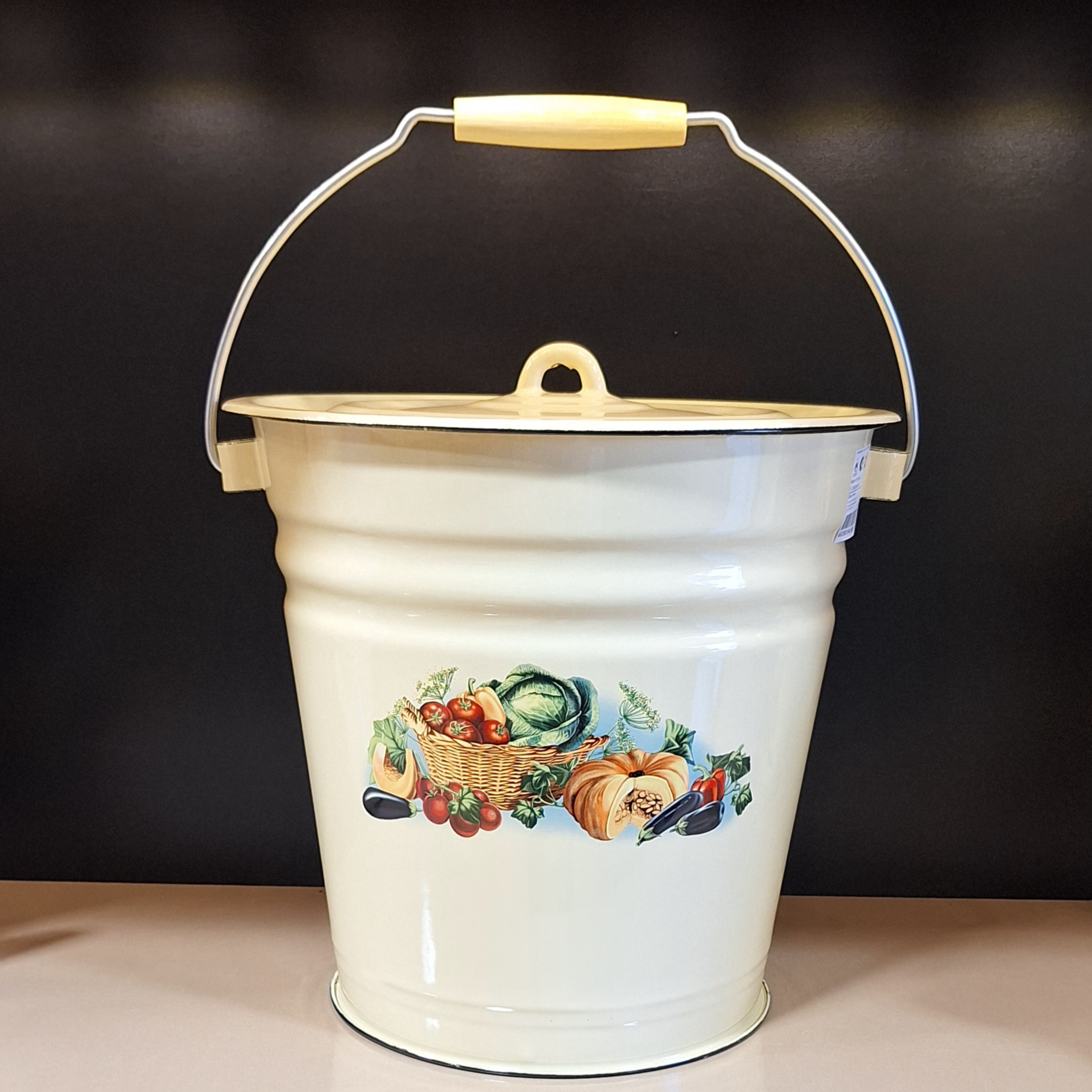 سطل 12لیتری لعابی طرح کدو